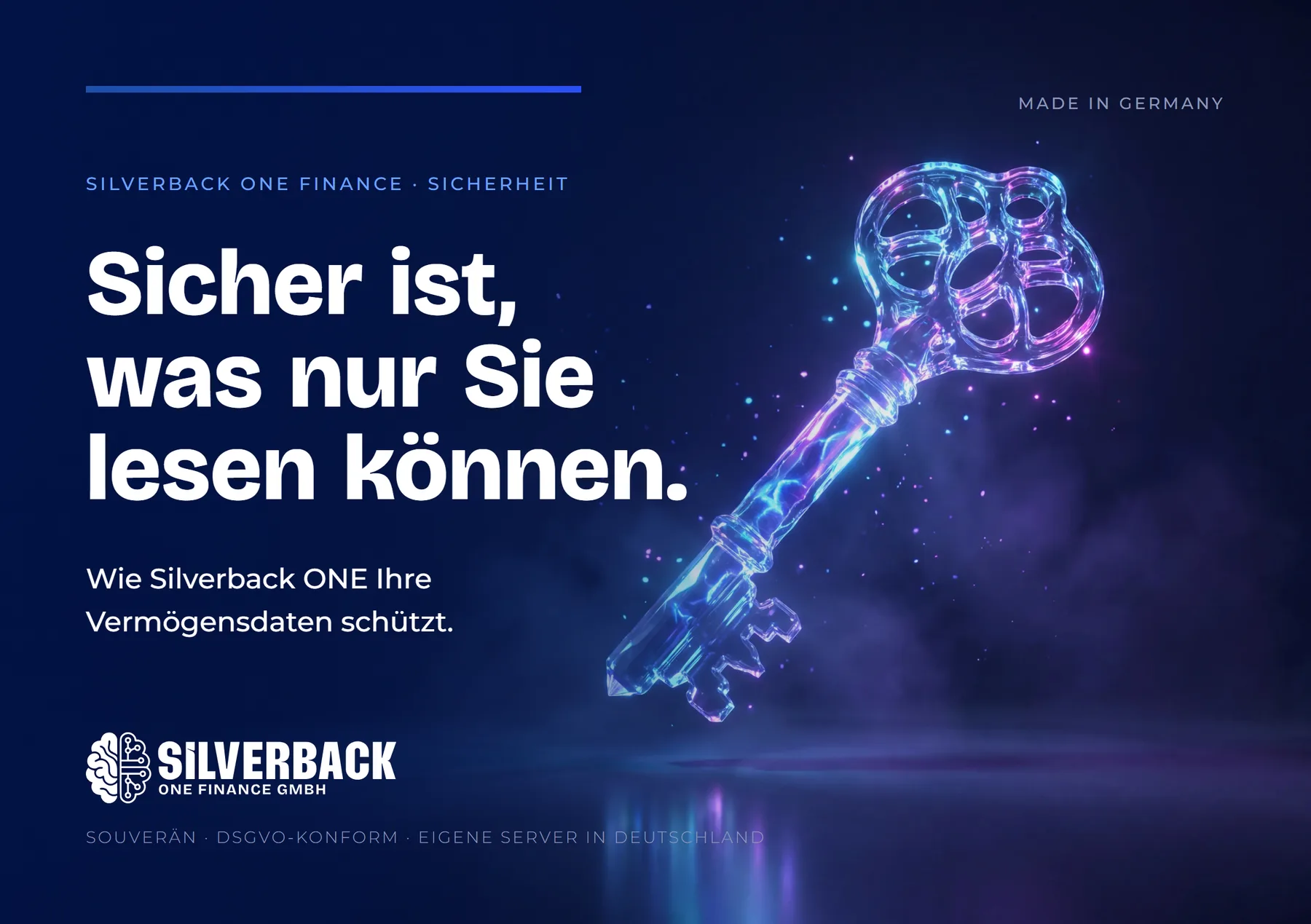 Titelseite der Sicherheitsbroschüre: Sicher ist, was nur Sie lesen können.